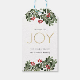 Joyful Boughs of Holly Cadeaulabel