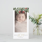 Joyful Boughs of Holly Feestdagenkaart (Staand voorkant)