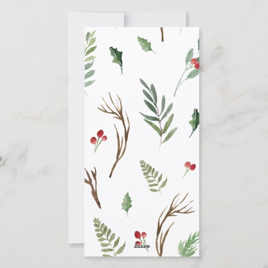 Joyful Boughs of Holly Feestdagenkaart (Achterkant)