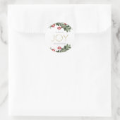 Joyful Boughs of Holly Ronde Sticker (Tas)