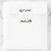 Joyful Boughs of Holly Vierkante Sticker (Tas)