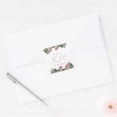 Joyful Boughs of Holly Vierkante Sticker (Envelop)
