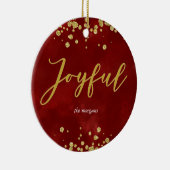 Joyful Bourgondië Vakantie Foto Ornament (Rechts)