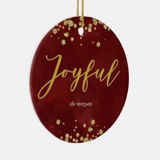 Joyful Bourgondië Vakantie Foto Ornament (Rechts)