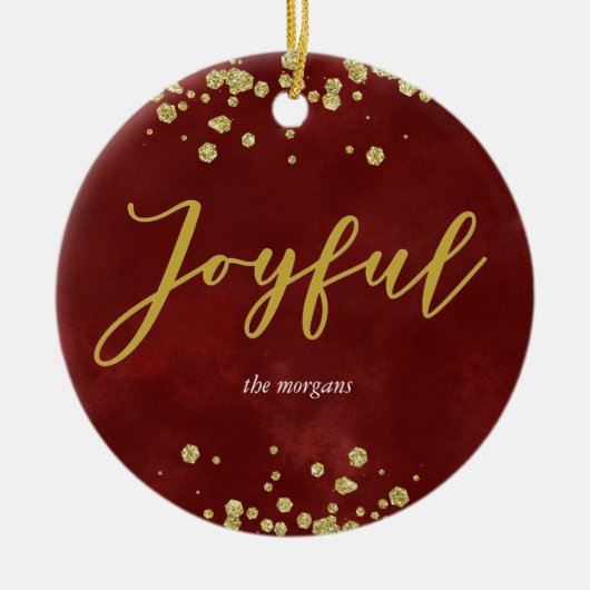 Joyful Bourgondië Vakantie Foto Ornament (Voorkant)