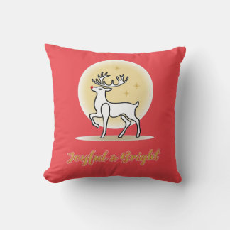 Joyful & Bright Christmas Reindeer Kussen
