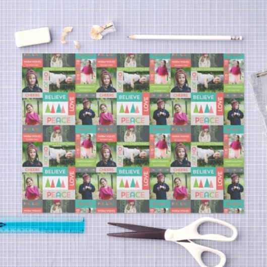 Joyful & Bright Holiday 5 Foto Collage Tissuepapier (Craft)