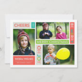 Joyful & Bright Holiday-fotokaart Feestdagenkaart (Voorkant)