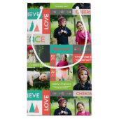 Joyful & Bright Holiday Photo Print Klein Cadeauzakje (Achterkant)