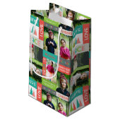 Joyful & Bright Holiday Photo Print Klein Cadeauzakje (Achterkant Gekanteld)