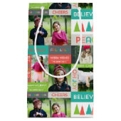 Joyful & Bright Holiday Photo Print Klein Cadeauzakje (Voorkant)