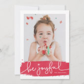 Joyful Brusk Holiday Fotokaart Feestdagenkaart (Voorkant)