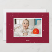 Joyful Burgundy Trees 2 Foto Feestdagenkaart (Achterkant)