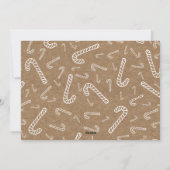 joyful candy cane | Rustic Kraft Holiday Kaart (Achterkant)