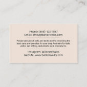 Joyful Canine Parade Professionele Hond Walker Visitekaartje (Achterkant)