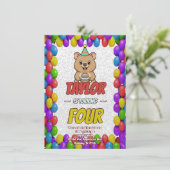 Joyful Capybara Birthday Invite Kaart (Staand voorkant)