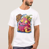 Joyful Cartoon Dragon Fruit Karakter Beaming T-shirt (Voorkant)