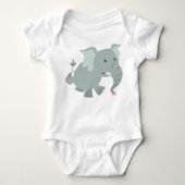 Joyful Cartoon Elephant Baby Apparel Romper (Voorkant)