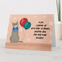 Joyful Cat Birthday Kaart