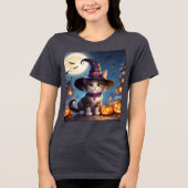 Joyful Cat Tri-Blend Shirt (Voorkant)