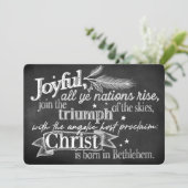 Joyful | Chalkboard Typography Flat Holiday Kaart (Staand voorkant)