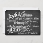 Joyful | Chalkboard Typography Flat Holiday Kaart (Voorkant)
