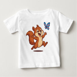 Joyful Chase – Happy Squirrel & Butterfly