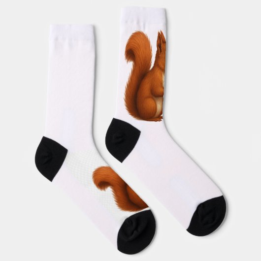 Joyful Chase – Happy Squirrel & Butterfly Sokken (Rechts)