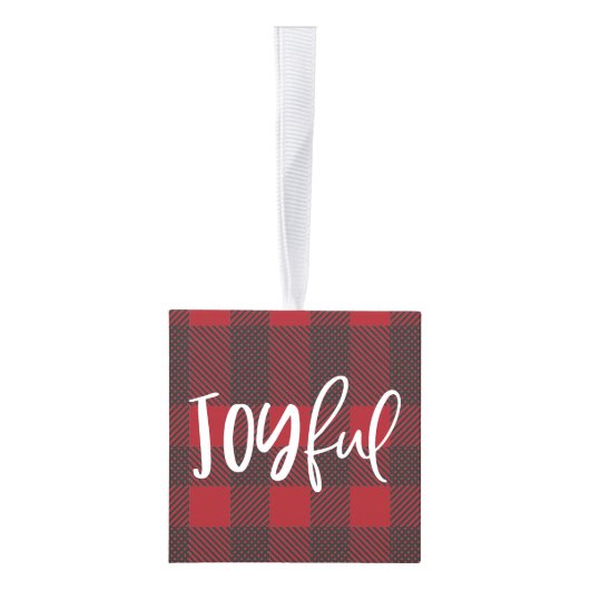 Joyful check multi foto kerstdecoratie decoratie (Rechts)