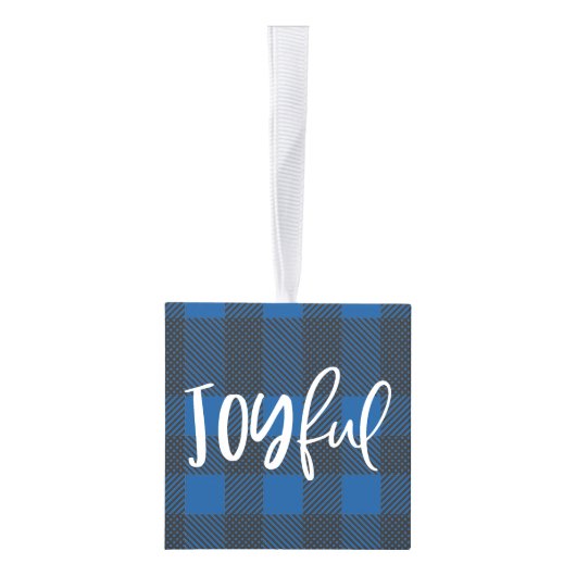 Joyful check multi foto kerstdecoratie decoratie (Rechts)