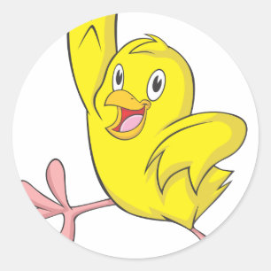 Joyful Chick Baby Chicken Ronde Sticker