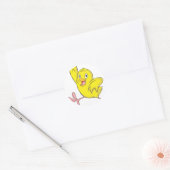 Joyful Chick Baby Chicken Ronde Sticker (Envelop)
