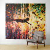 Joyful Child Playing with Birds Sunrise Water Wandkleed (In Situ (horizontaal))