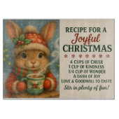 Joyful Christmas Bunny Cutting Board Snijplank (Voorkant)
