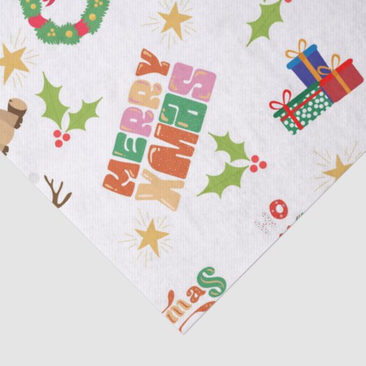 Joyful Christmas Design Tissue Paper for presents  Tissuepapier (Detail)