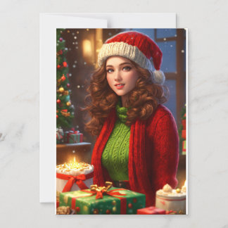 "Joyful Christmas: Elegant invitatie Kaarten" Magnetische Uitnodiging
