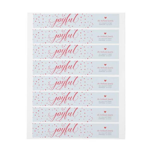 JOYFUL CHRISTMAS HOLIDAY stijlvolle kalligrafie ro (Vel)