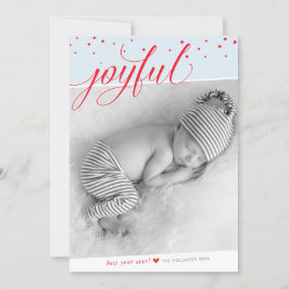 JOYFUL CHRISTMAS HOLIDAY stijlvolle kalligrafie ro Feestdagenkaart