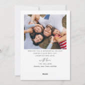 Joyful Christmas Kaart Elegant vakantie fotokaart (Achterkant)