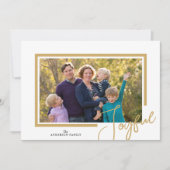 Joyful Christmas minimalistische foto Feestdagenkaart (Voorkant)