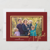 Joyful Christmas minimalistische foto Feestdagenkaart (Voorkant)