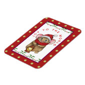 Joyful Christmas mouse greeting card Magneet (Linkerzijde)