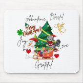 Joyful Christmas Mouse Pad | Holiday Desk Gift Muismat (Voorkant)
