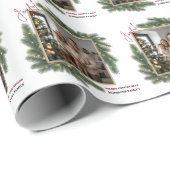 Joyful Christmas Personalized Family Photo Cadeaupapier (Rol Hoek)