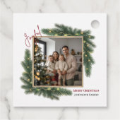 Joyful Christmas Personalized Family Photo Favor T Bedankjes Labels (Achterkant)