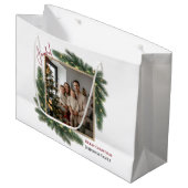 Joyful Christmas Personalized Family Photo Gift Ba Groot Cadeauzakje (Voorkant Gekanteld)