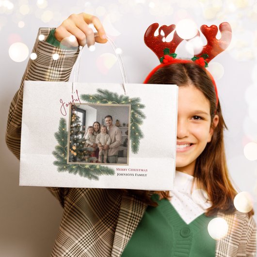 Joyful Christmas Personalized Family Photo Gift Ba Groot Cadeauzakje
