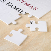 Joyful Christmas Personalized Family Photo Puzzle Legpuzzel (Zijkant)