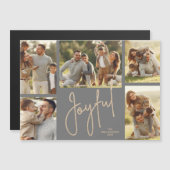 JOYFUL Christmas Photo Collage Magnetic Cards (Voorkant / Achterkant)