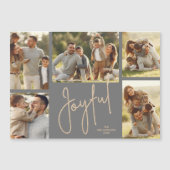 JOYFUL Christmas Photo Collage Magnetic Cards (Voorkant)